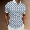 Polo's voor heren T-shirts voor heren Korte mouwen Polo 3D all-over print overhemd Geometrische patronen Zomerkleding Straat Vrije tijd Tops 2024