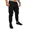 Tamanho asiático verão calças de carga dos homens joggers sweatpants casual masculino roupas esportivas hip hop harem calças fino ajuste 240125