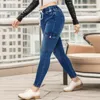 Женские джинсы, женская повседневная рабочая одежда с эластичным поясом на шнурке, облегающие брюки с подъемом бедер и леггинсы