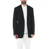 Ropa de hombre personalizada S ~ 6XL, abrigo de traje de talla grande negro con diseño de estilista de moda individual, estilo de botón, 240131