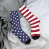 Chaussettes pour hommes toutes saisons, bas d'équipage, drapeau américain, Harajuku, mode Hip Hop, accessoires longs pour hommes et femmes, cadeau d'anniversaire