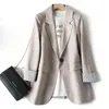 Женские костюмы, женские весенние повседневные пиджаки с длинными рукавами, 2024, модные деловые клетчатые женские офисные куртки, пальто, S-6XL