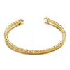 Braccialetti con ciondoli Moda Donna Uomo Nastro color oro Filo di acciaio inossidabile Bracciale aperto Regalo Jewely