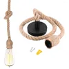 Lampes suspendues lumières de corde E27 pour lampe suspendue industrielle Loft grenier (80 cm)