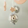 Baby Wooden Bed Bell Rattle Toys born Soft Felt Cloud Star Moon Sheep Crib Mobiles Hanging Toy Infant Boy Girls Bed Bell Toys 240129