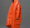 Nowe zimowe kobiety płaszcza płaszcza na zewnątrz Wydłużona spersonalizowana sylwetka na kolana zagęszczona ciepła duża szlafrok