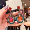 Boucles d'oreilles en peluche EVACANDIS Crystal Chardrop Handmade Gold Drop pour femmes Zircon S925 STERLING Silver Needle Designer {Catégorie}