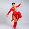 Abbigliamento da palcoscenico Danza popolare cinese Costumi classici moderni Abito tradizionale orientale Hanfu Yangko Elegante ombrello a ventaglio