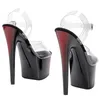 Sandals LAIJIANJINXIA 17CM/7Inch PVC Upper Sexy Exotic Shinny Platform High Heels Pole Dancing Shoes 045