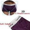 Cuecas 2 Pcs / Mens Roupa Interior Moda Sexy Boxer Clássico Comercial Cor Sólida Respirável Shorts 3D Bolsa YQ240214