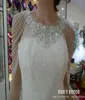 2019 Lüks Kristal Rhinestone Takı Gelin Sargılar Beyaz Dantel Düğün Şal Ceket Boncuklu 4067586 ile Bolero Ceket Gelinlik