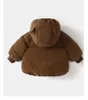 Chaqueta de invierno para niños lindo oso nieve con abrigos espesos para niñas tibias ropa de algodón de algodón Chidlren parkas encapuchado 16 años 240122