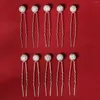 Hair Clips 10 Pieces U Shaped Pins Dazzling Rhinestones Accessory Party For Bride Bridesmaids Flower Girls