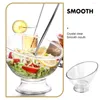Dinnerware Sets Clear Plastic Dessert Cups Diagonal Salad Bowl Transparent Fruit Sauce Trifle Multi-function Delicate Household