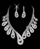 15042 Cheap Womens Bridal Wedding Pageant Rhinestone Necklace Earrings Jewelry Sets for Party Bridal Jewelry9443582