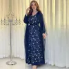 Vêtements ethniques Eid Soirée Robe Diamant Femmes Musulmanes Mesh Abaya Robes De Fête Ramadan Abayas Caftan Kaftan Arabie Arabe Maxi Robes 2024