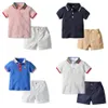 Baby kinderkleding Sets Summer Boys korte mouwen Polo shirts shorts Polo kraag tops broek broek shorts casual kinderen set peuter kleding pakken