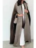 Ethnic Clothing Muslim Abaya For Women Bat Sleeve Pleated Gradient Cardigan Trench Coat 2024 Autumn Dubai Abayas Plus Size Women's Luxury