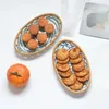 Piatti Piatto Frutta Secca Tessuto giapponese Specialità Torta Caramelle Stoviglie Cestino Vassoio Snack Rattan Ceramica