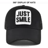 Ball Caps Baseball Cap Printing Just Smile Dad Hat Men Women Teenagers Mesh Snapback