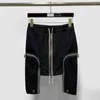 Spódnice 2024 Spring damska Pocket Confal Spódnica dla kobiety powyżej solidnej linii A-Line Odzież High Street Spods