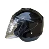 오토바이 헬멧 남성과 여성 오픈 페이스 헬멧 RAM4 밝은 검은 반 안쪽 경주 카스 코