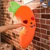 Cute Simulation Vegetable Carrot Dolls Soft Stuffed Hugging Pillow Cartoon Smile Carrot Plush Toy For Children Easter Party Gift 240119