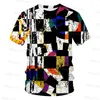 Men's T Shirts Summer Oil Painting Art T-Shirt Male Casual Vintage Outdoor Clothing Oversized Colorful Streetwear Daily Fashion Tops&Tees