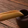 お茶をすくい、竹の小さじ1杯の炭化スプーンシャベルセットスペアパーツハンドメイドロータス感謝