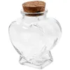 Vases Glass Heart Shaped Bottle Drift Bottles Adornment Mini Container With Lid Cork Landscape Origami Craft