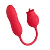 Hüfte Erwachsene Produkte Rose Zunge lecken Teleskop Vibrator Damen Jump Ei Trendy Toy Sex Toy Vibratoren für Frauen 231129