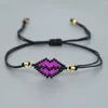 Pulseiras de link go2boho miyuki bracelete de contas pulsera moda pequeno lábios ajustáveis