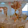 Gold Metal Flower Arch Stand Centerpieces Kwiaty Kwiatowe Stojak na Wedding Hotel Dekoracja Dekoracja Brama Kwiaty