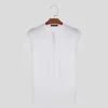 남성용 T 셔츠 2024 셔츠 격자 무늬 V 목록 짧은 소매 투명한 스트리트웨어 캐주얼 티 탑 남자 피트니스 패션 카미 세타 S-5XL incerun