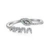 Cluster Rings Karachis S925 Sterling Silver Devil's Eye Set With Diamond Open Ring Personalized Crowd Design Simulation