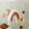 Bébé lit en bois cloche jouets né Mobiles berceau arc-en-ciel suspendu pendentif hochet éducation Montessori jouets pour enfants cadeau de naissance 240129