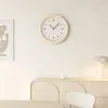 Horloges murales rondes style crème horloge design minimaliste maison salon restaurant décoration reloj de pared simple face