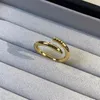 2024 Bagues d'amour pour femmes, bague en diamant, bague de styliste, bijoux à ongles, mode classique, bande en acier titane, or, argent, couleur rose, taille 6-9Q7