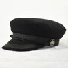 Large size navy cap small head flat hat felt army big bone men wool plus sizes military caps 5255cm 5557cm 5860cm 6063cm 240130