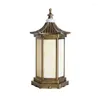 Wall Lamps Outdoor Retro Courtyard Lamp Waterproof Chinese Style Lighting Column Head