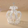 Grampos de cabelo personalizados rainha rei banquete coroa strass cristal pérola frisada beleza concurso coroas tiaras