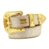 Bling Studded Crystal Fashion Diamond BB Simon Belt Casual Woman Designer dla mężczyzny Lady Paski Męsą Szerokość 3,8 cm Rock Luxurys Rhinestone Burekle Punk Belts