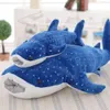 150 cm de gran tamaño suave tiburón de peluche de juguete grande creativo ballena azul relleno suave tiburón mar pez almohada de felpa niños encantadores muñeca 240119