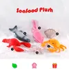 15-35cm simulação série de frutos do mar pelúcia caranguejo lagosta brinquedos criativos travesseiro crianças recheado mar animal boneca 240118