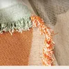 Stuhlhussen Nordic Simple Chenille Vollsofabezug mit Quaste Ganzjahrestuch Anti-Rutsch-Decken Universaltuch 1/2/3/4 Sitzer