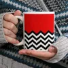 Mugs Twin Peaks-Black Lodge Pattern White Mug Coffee Cup Tea Milk Cups Birthday Gift Peaks Fire Walk With Me David Lynch