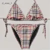 Femmes Bikini Burbery Bikini Contraste Couleur Bikini Femmes Designer Maillots De Bain Maillots De Bain Designer Femmes Maillots De Bain Designer Sexy Bikini Two-piecs Maillot De Bain 6031