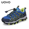 Uovo Boys Girls Sports Children Footwear Outdoor Breseable Kids Hiking Shoes Spring and Autumn Sneakers Eur＃27-39 240129