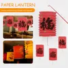 10/12pc Traditionell mitten av autumn-festivalen Hanging Paper Lantern Folding Organ Design Chinese Style Festival Decor Portable Lantern 240127