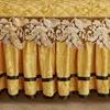 Bedkjol Luxury Golden Winter Velvet Bedstrålning Tjock Home Kjol-Style Sheets Brodery Cotton European Style Spreads